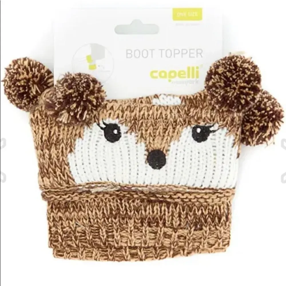 NEW Womens Capelli Marled Friendly Fox Boot Topper